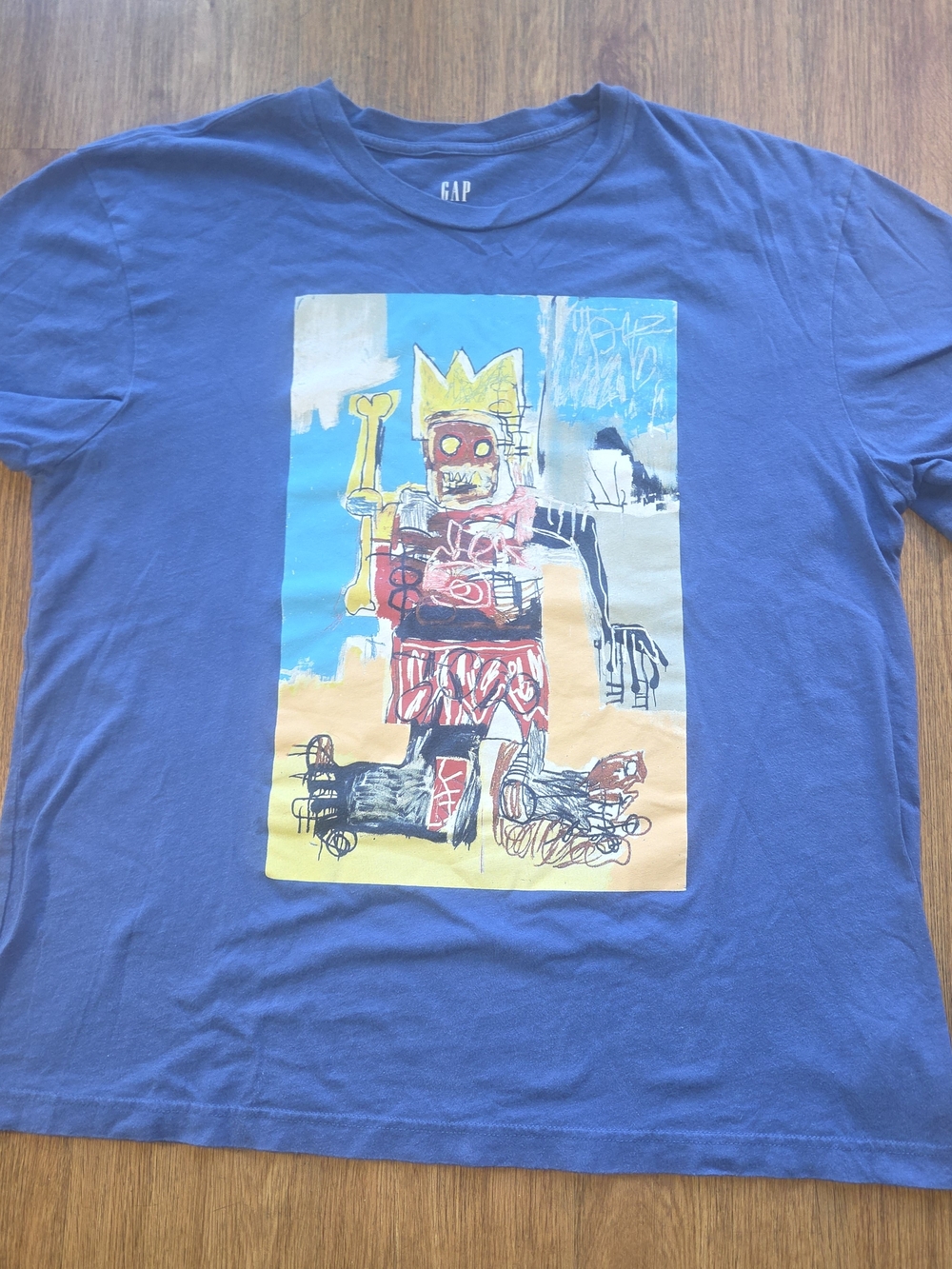 GAP Men’s Blue Graphic Crew Neck T-Shirt